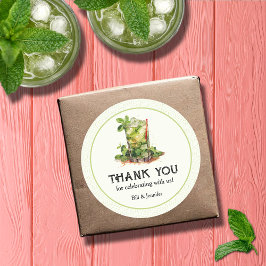 Wasserfarbenminze Julep Derby Runder Aufkleber