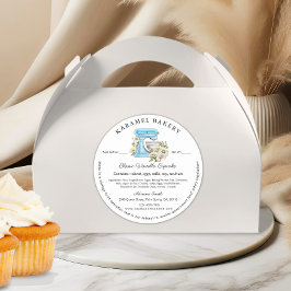 Wasserfarbenmischung Daisy Label Hütte Bäckerei Runder Aufkleber