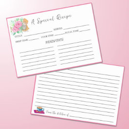 Wasserfarbenmischung mit Rose Rezeptwechsel Tischnummer