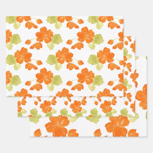 Wasserfarbenmuster Geschenkpapier Set (Set)