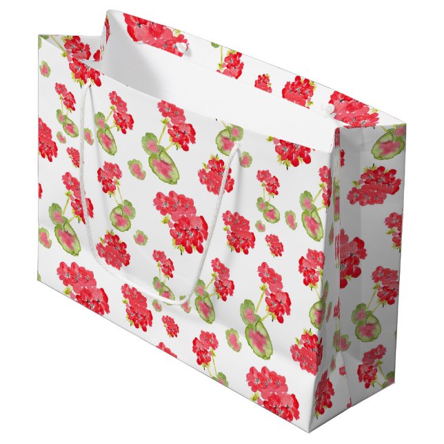 Wasserfarbenmuster Große Geschenktüte (Vorderseite Schrägansicht)