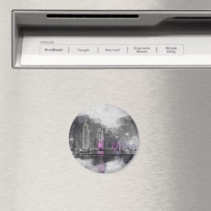 Wasserfarbennacht Katar Magnet