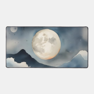 Wasserfarbennacht Mouse Desk Pad Schreibtischunterlage