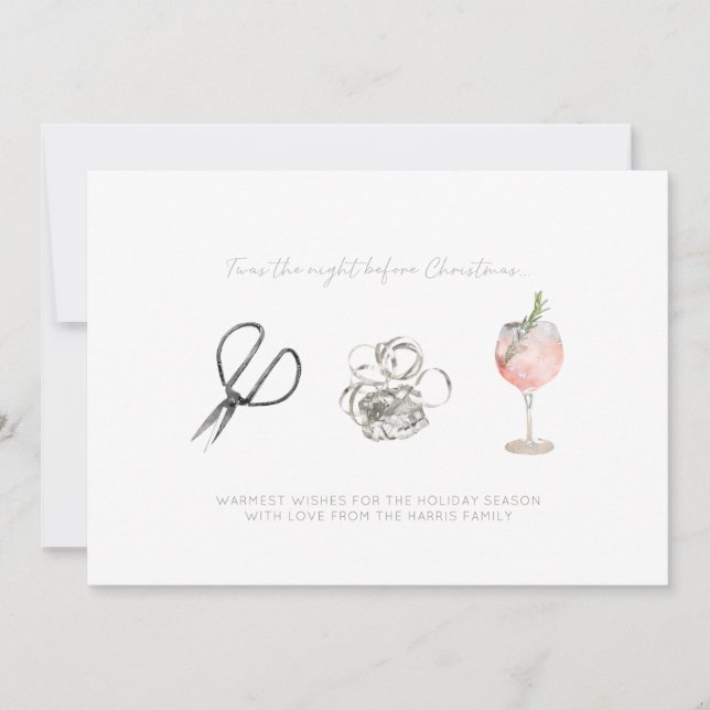 Wasserfarbennacht vor Weihnachten (Vorderseite)