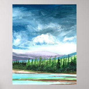 WasserfarbenNatur-Poster Poster