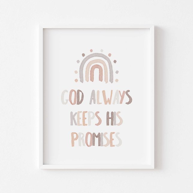 Wasserfarbenneutraler Gott behielt seine Versprech Poster (Von Creator hochgeladen)