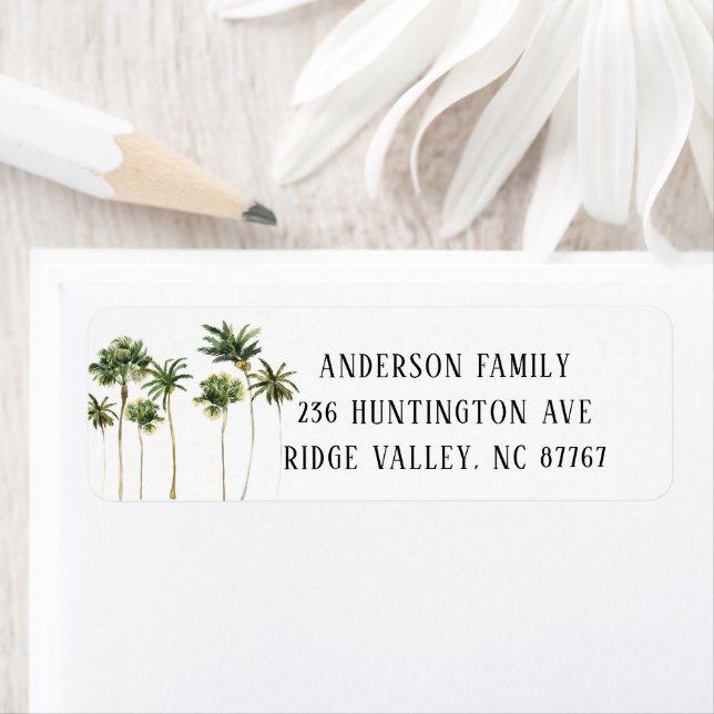 Wasserfarbenpalme - Neues Adressetikett (Insitu)