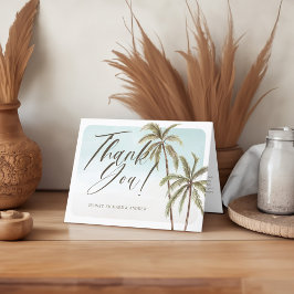 Wasserfarbenpalme Tree Baby Dusche Vielen Dank Dankeskarte