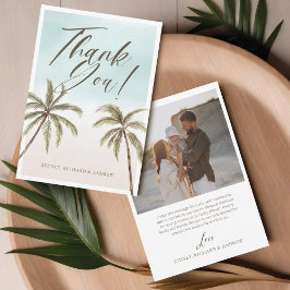 Wasserfarbenpalme Tree Baby Dusche Vielen Dank Dankeskarte