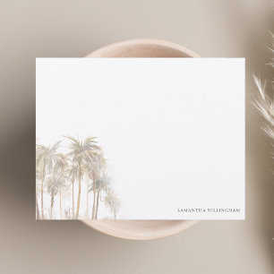 Wasserfarbenpalmen Personalisiert Mitteilungskarte