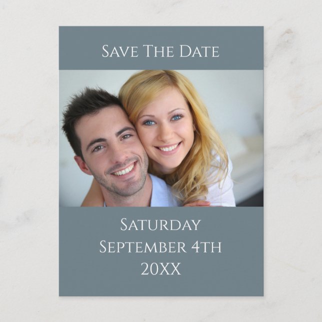 Wasserfarbenpalmen und Hochzeiten von Schiefer Ankündigungspostkarte (Vorderseite)