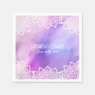 Wasserfarbenpastells Boho Wedding Napkins Serviette