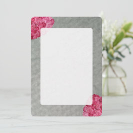Wasserfarbenpeony Blank Notecard Mitteilungskarte
