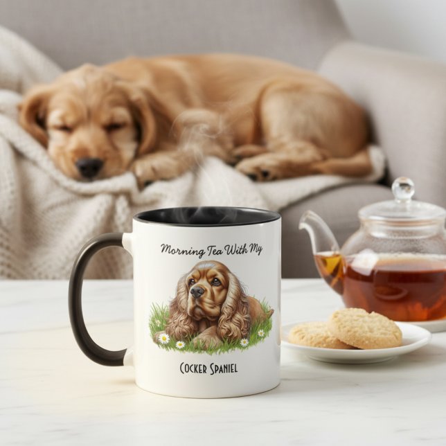 Wasserfarbenpet Cocker Spaniel personalize Tasse (Von Creator hochgeladen)