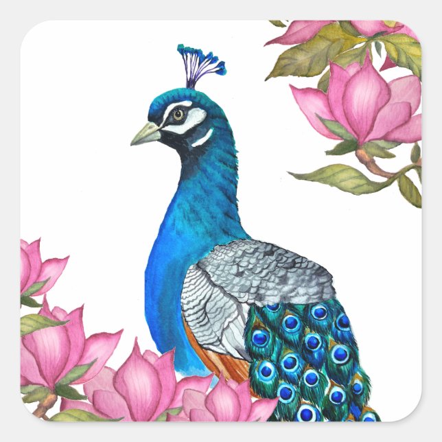 Wasserfarbenpfeife Quadratischer Aufkleber (Vorderseite)