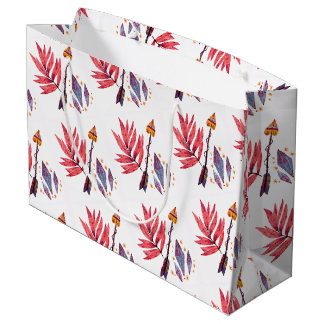 Wasserfarbenpfeil und Diamanten Große Geschenktüte