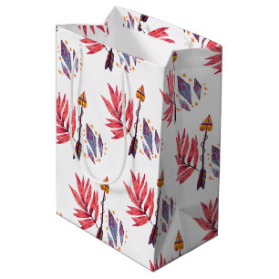 Wasserfarbenpfeil und Diamanten Mittlere Geschenktüte