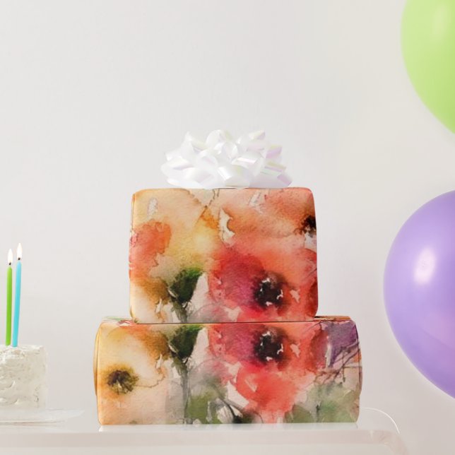 Wasserfarbenpflücke fallen geschenkpapier (Partygeschenke)