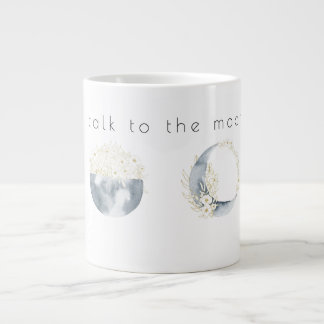 Wasserfarbenphase des Mondes und der Blume Jumbo-Tasse