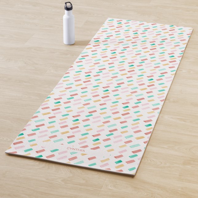 Wasserfarbenpinsel Schlaganfälle Muster Yoga Mat Yogamatte (Beispiel)