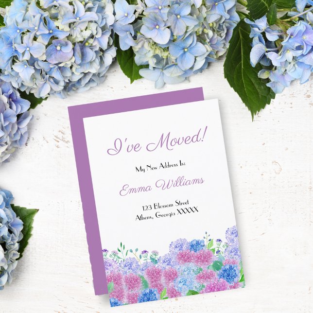 Wasserfarbenpinsel und blaue Hydrangeas, die ich b Einladung (Von Creator hochgeladen)