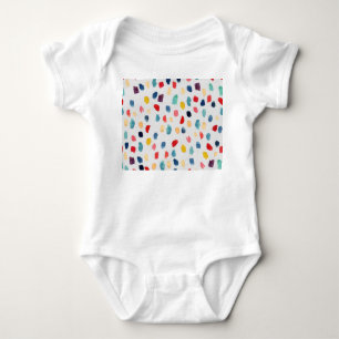 Wasserfarbenpinselstriche: Abstrakt Nahtlos. Baby Strampler