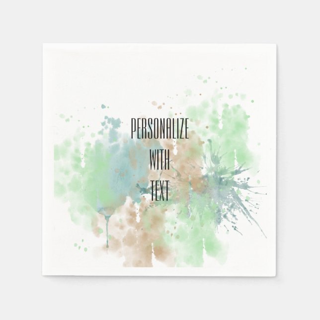 Wasserfarbenplash Serviette (Vorderseite)