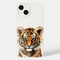 Wasserfarbenportrait eines kleinen Tiger