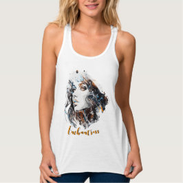 Wasserfarbenportrait für Verzauberer + Typo Tank Top