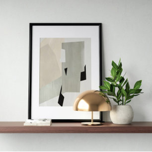 Wasserfarbenposter Abstrakt Geometrische moderne K Poster