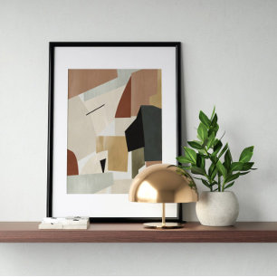 Wasserfarbenposter Abstrakt Geometrische moderne K Poster