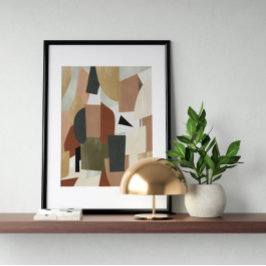 Wasserfarbenposter Abstrakt Geometrische moderne K Poster