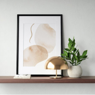 Wasserfarbenposter Abstrakt Geometrische moderne K Poster