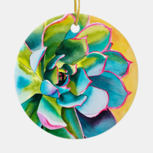 Wasserfarbenprächtig botanisch keramik ornament