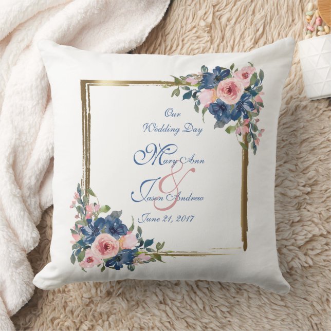 Wasserfarbenprächtige Hochzeit Kissen (Decke)