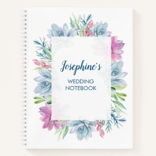 Wasserfarbenprächtige Hochzeit Notizbuch
