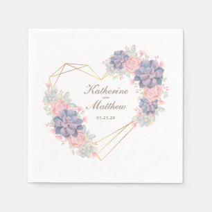 Wasserfarbenprächtige Hochzeit Serviette