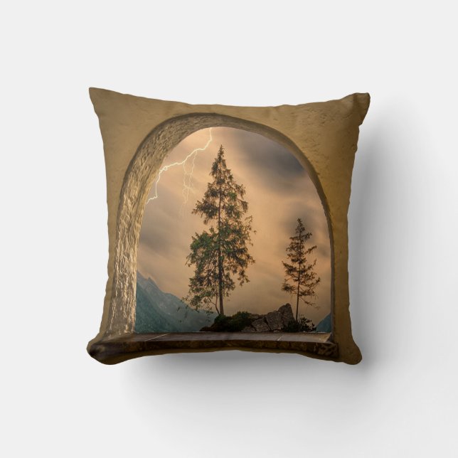 Wasserfarbenprächtige Poster, Die Naturschauspiele Kissen (Vorderseite)