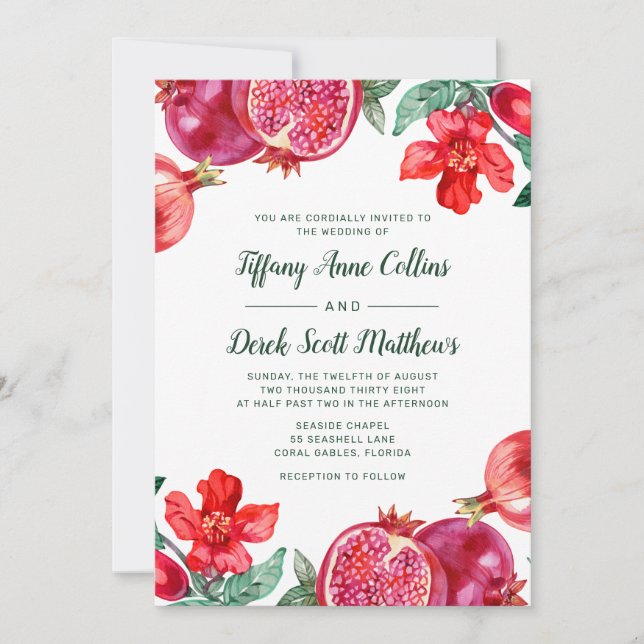 Wasserfarbenprägung Einladung (Vorderseite)