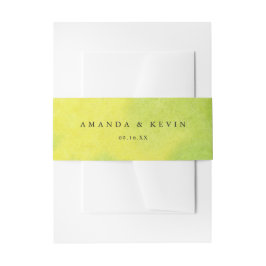 Wasserfarbenprägung Lemon Gelbe Linde Grüne Hochze Einladungsbanderole
