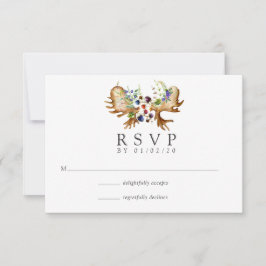 Wasserfarbenprägung Rustikaler Wald RSVP Karte