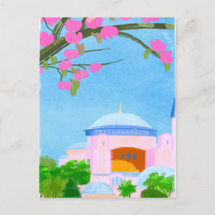 Wasserfarbenquelle in Istanbul Postkarte