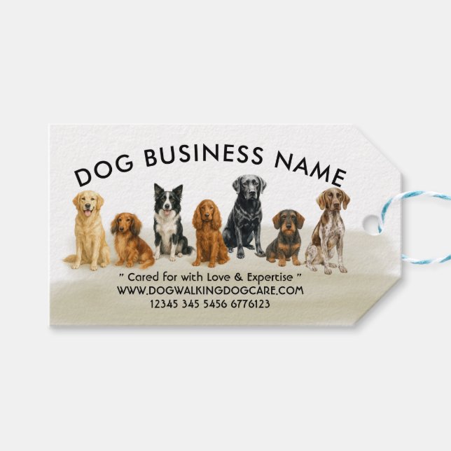 Wasserfarbenrassen Geschenkanhänger (Vorderseite (Horizontal))