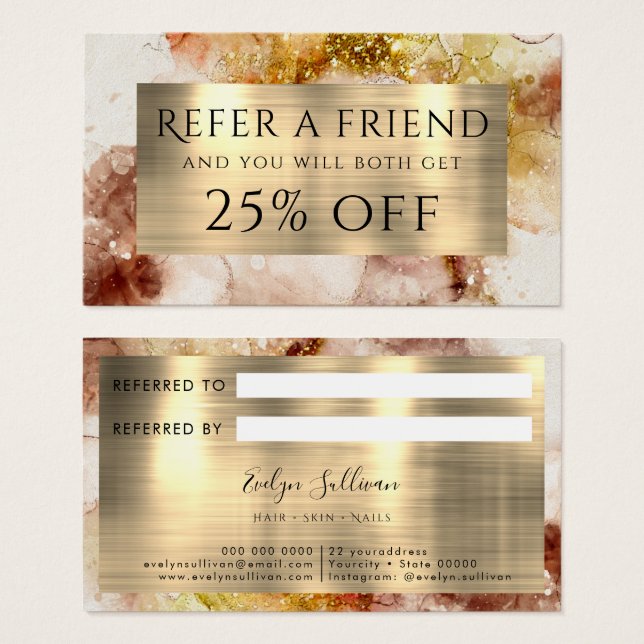 Wasserfarbenreferenz für braunen Glitzer (Vorne & Hinten)