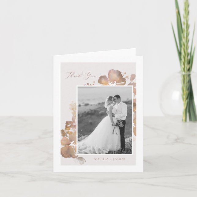 Wasserfarbenromane Dankeschön Karte (Vorderseite)