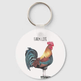 Wasserfarbenrooster Schlüsselanhänger