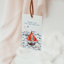 Wasserfarbensailor Bunny Nautic Favor Tag Geschenkanhänger