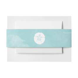 Wasserfarbensand-Dollar-Bauchband Einladungsbanderole