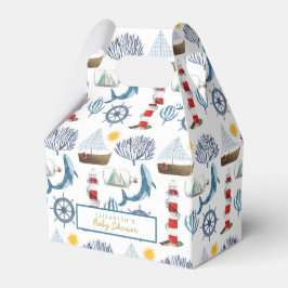 Wasserfarbenschiff, Sailor Whale Sea Babydusche Geschenkschachtel