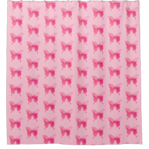 Wasserfarbenschmetterling - Fuchsia und Pink Duschvorhang